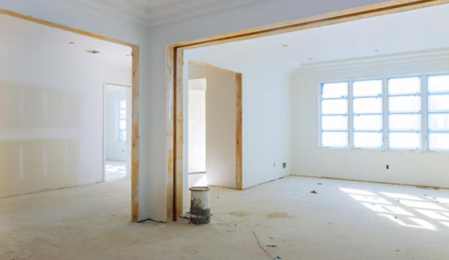 imagem de ambiente reformando com construção a seco - imagem ilustrativa para computador versão grande