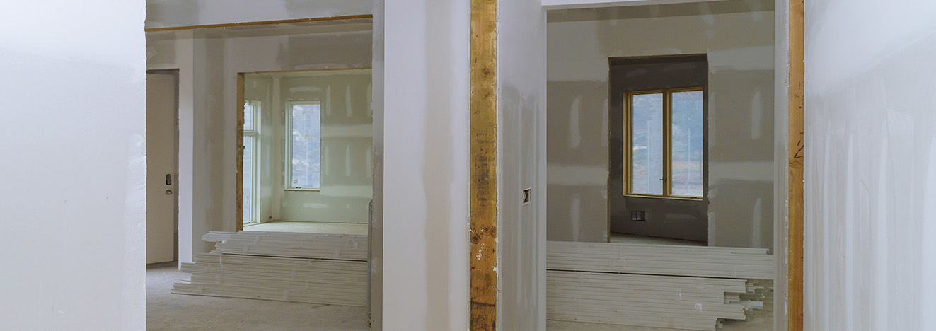 imagem de casa reformando com drywall construção a seco - imagem ilustrativa para computador