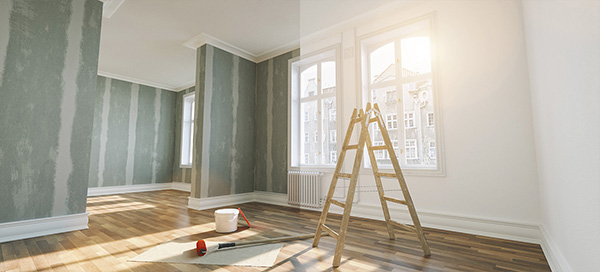 imagem de casa reformando com divisória eucatex construção a seco - imagem ilustrativa para computador